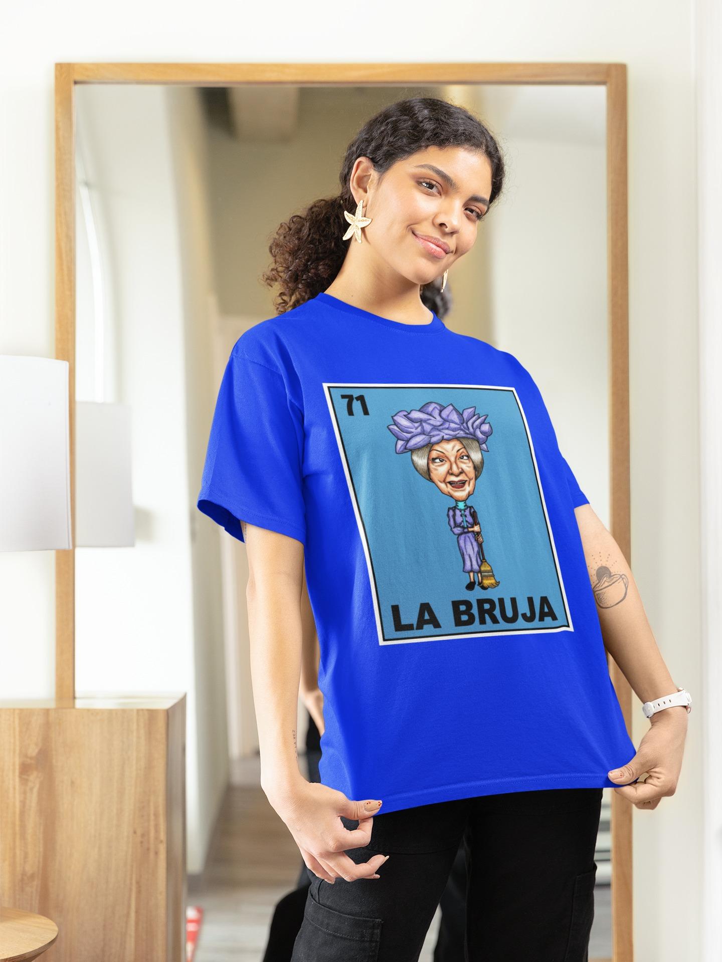 Men S La Bruja Graphic Streetwear Short Sleeve Round Neck Cotton Print T Shirt Casual Stylish Tee For Jeans Pairing Unisex Fit Shortsleeve