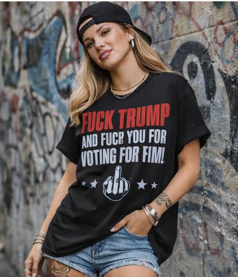 Men S Navy Oversized Short Sleeve Round Neck Graphic Tee Bold Statement Print Breathable Cotton Fabric Menswear Casual Streetwear Outfits Unisex Anti Trump Top