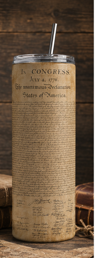 Declaration of Independence 20oz Skinny Tumbler