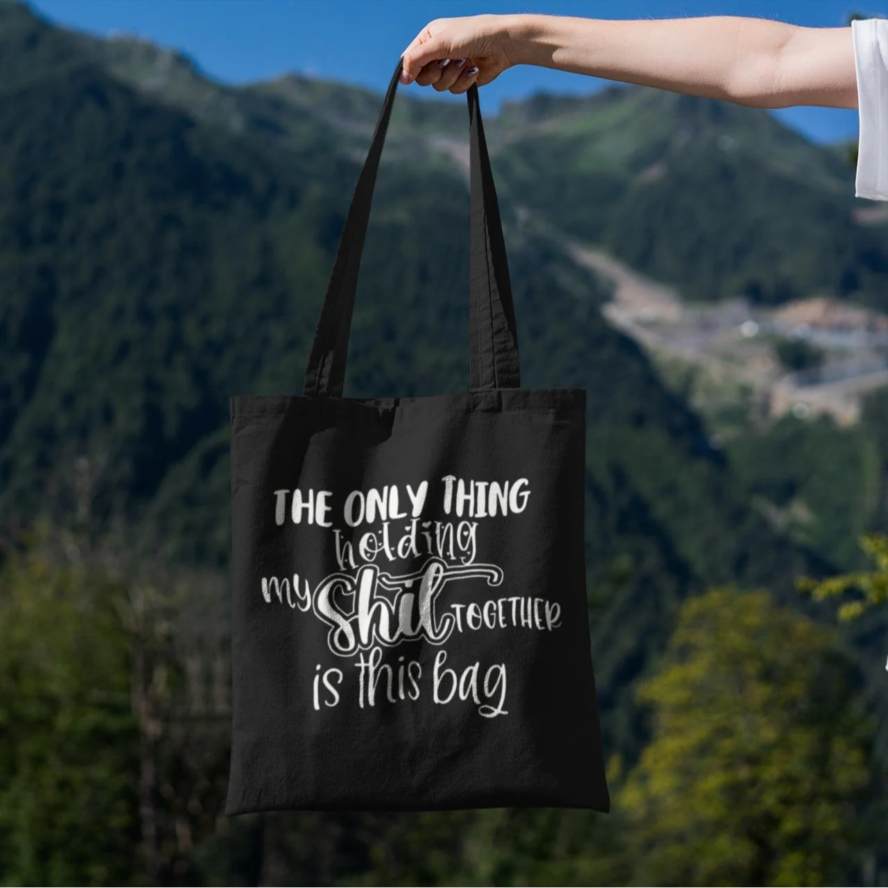 Holding My Stuff Together Tote Bag