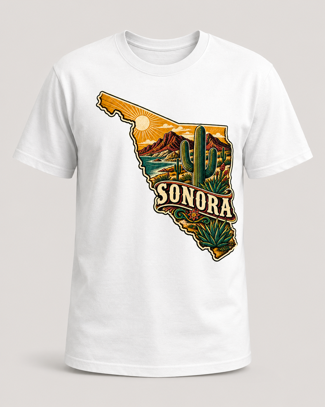Sonora Desert State Pride T-Shirt – Vintage Mexico Graphic Tee