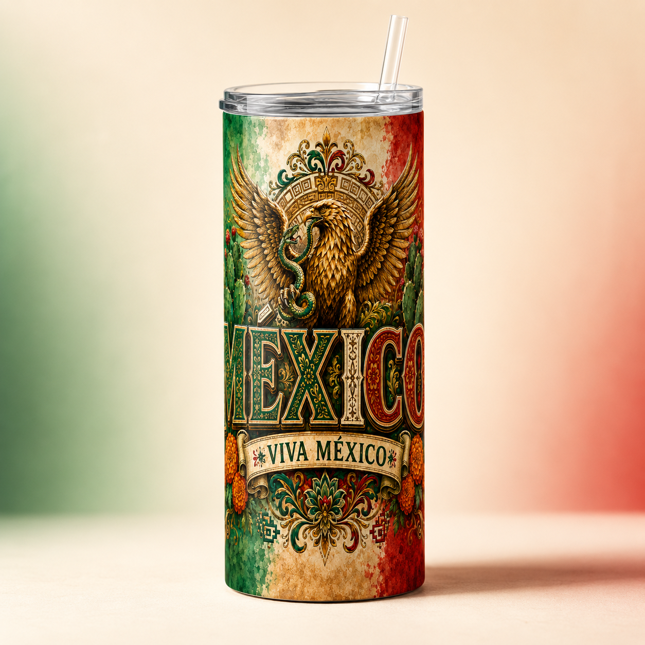 México Viva México Eagle 20oz Skinny Tumbler