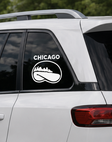 Chicago Bean Skyline Car Decal