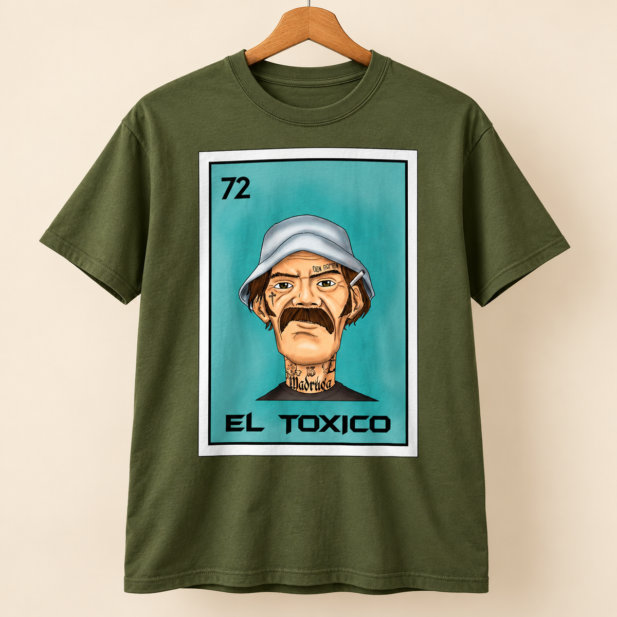 Camiseta gráfica de algodón de manga corta y cuello redondo para hombre, de corte holgado - Transpirable, a la moda, retro casual, top unisex para usar en capas