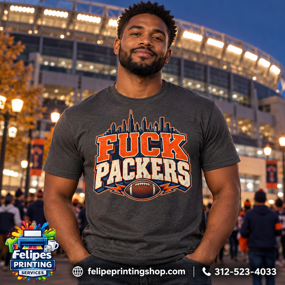 Fuck Packers Chicago Rivalry T-Shirt