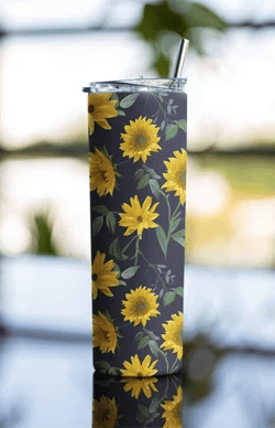 Sun-Kissed Sunflowers 20oz Skinny Tumbler