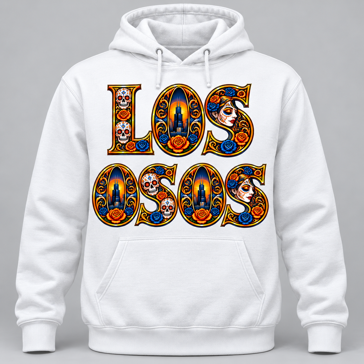 Los Osos Día de los Muertos Chicago Graphic Hoodie