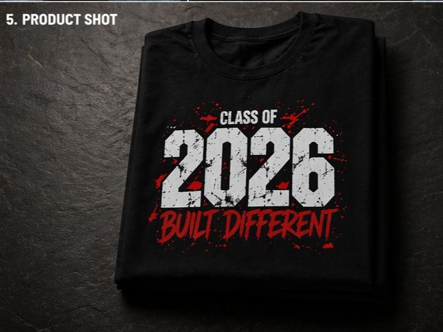 Men S Round Neck Class Of 2026 Built Different Graduation T Shirt Distressed Cotton Menswear Bold Splatter Print Casual Streetwear Vibe Outfits For Students