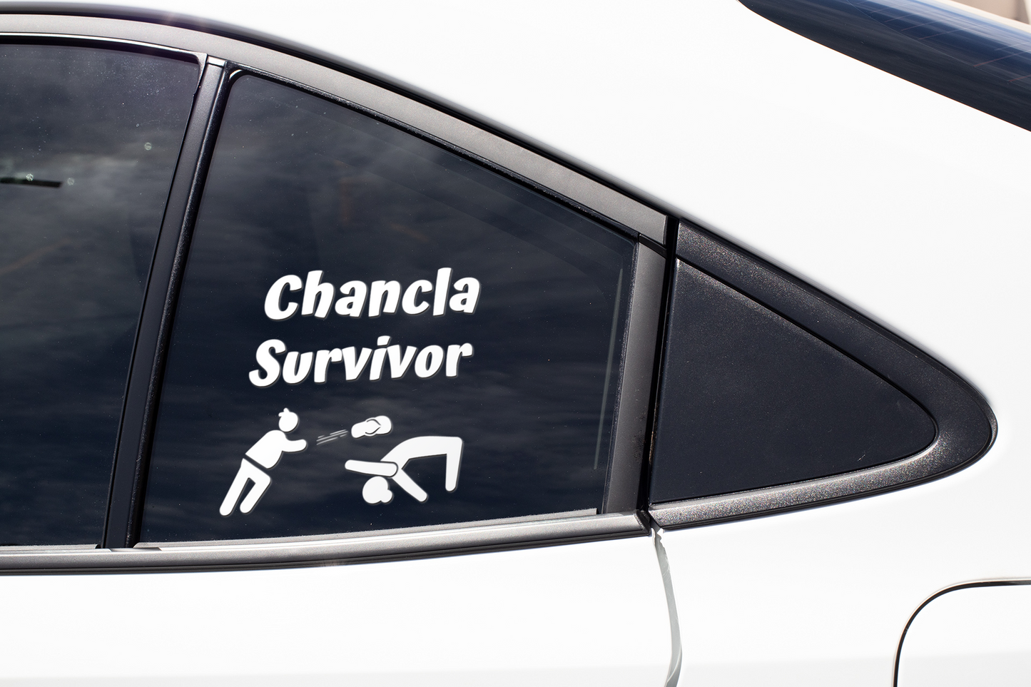Chancla Survivor Car Decal.