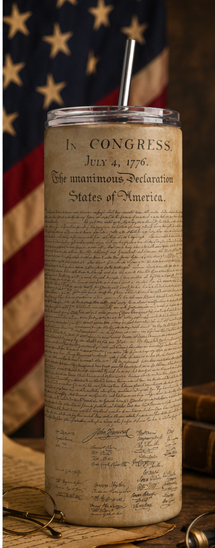 Declaration of Independence 20oz Skinny Tumbler