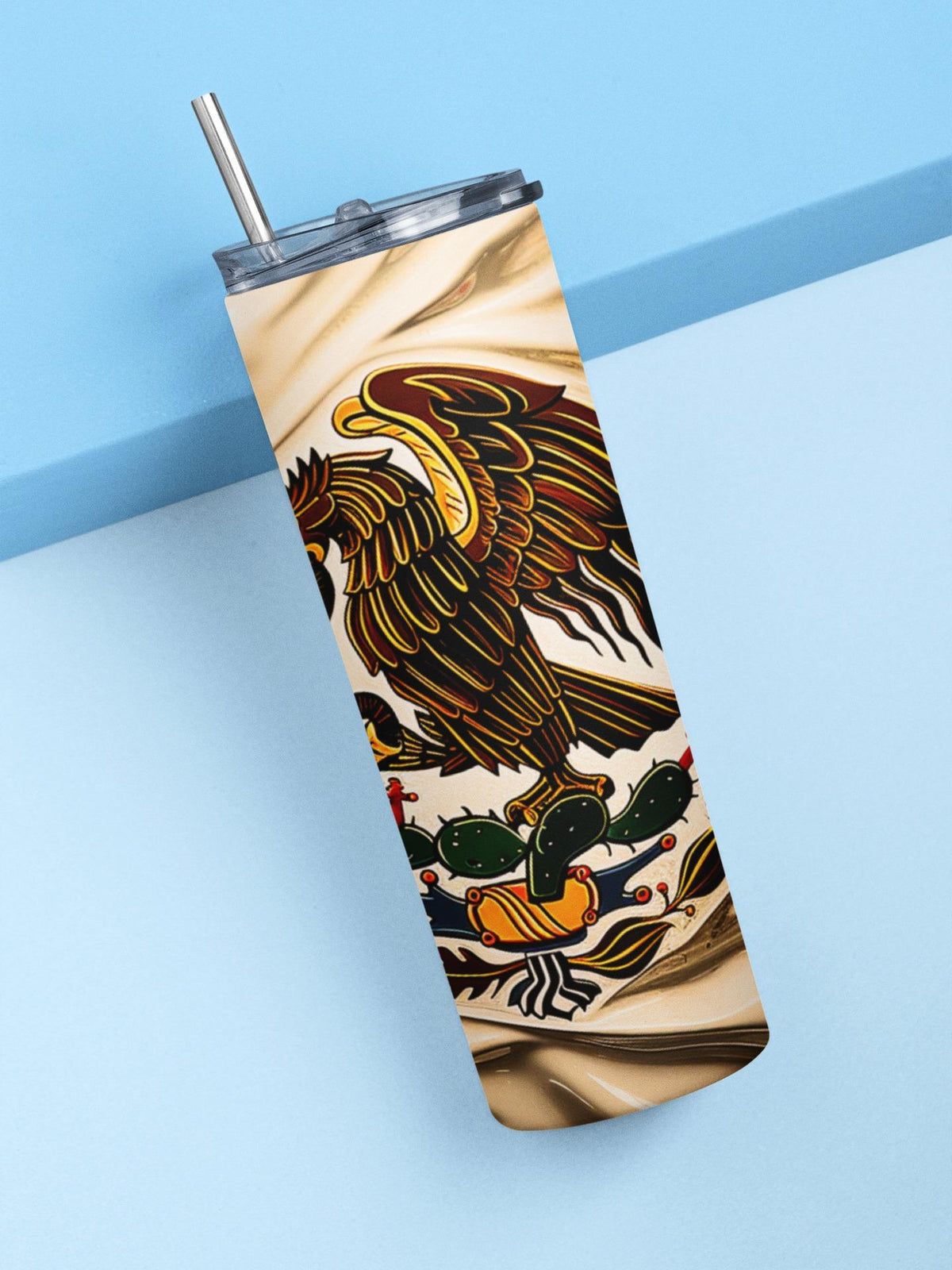 Reusable Traditional Mexican Heritage Peace Water Bottles - Portable On-the-Go Travel Tumblers for Kitchenware, Drinkware Use