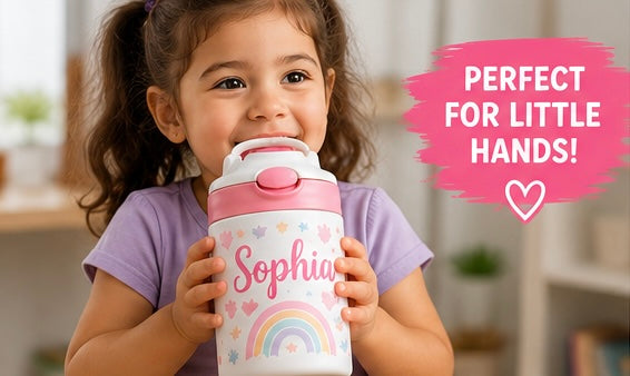 Custom 12oz Sippy Tumbler – Add Your Name, Photo or Design