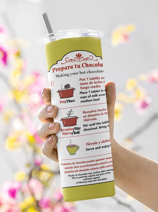 Chocolate Abuelita 20oz Skinny Tumbler sublimation wrap skinny tumbler tumblers