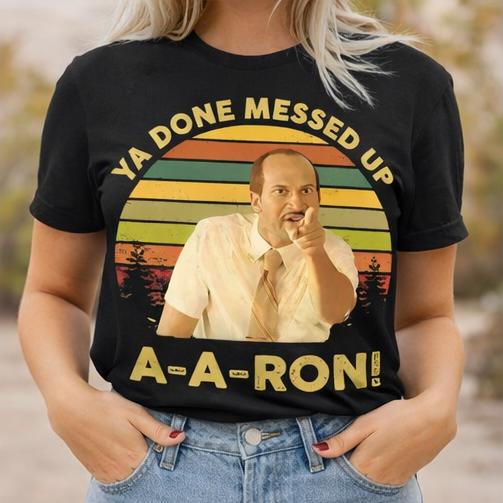 Men S Classic Short Sleeve Round Neck Soft Print T Shirt Vintage Funny Retro Teacher Meme Quote Ya Done Messed Up A A Ron Casual Menswear Streetwear Top