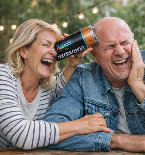 DURACELL Insulated Stainless Steel 20oz Skinny Tumbler, "Fully Charged" Battery-Style Drink Cup with Lid for Coffee, Funny Power-Up Kitchenware