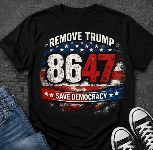 8647 Save Democracy Political Protest T-Shirt
