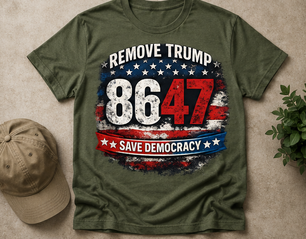 8647 Save Democracy Political Protest T-Shirt