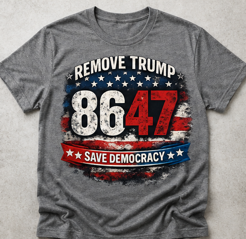 8647 Save Democracy Political Protest T-Shirt