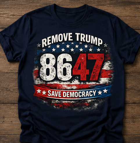 8647 Save Democracy Political Protest T-Shirt