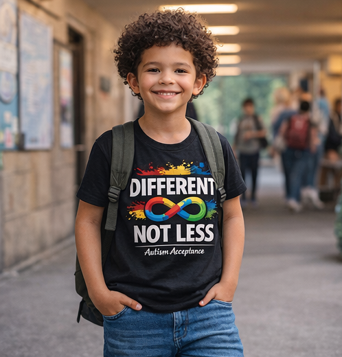Different Not Less Autism Infinity Symbol T-Shirt
