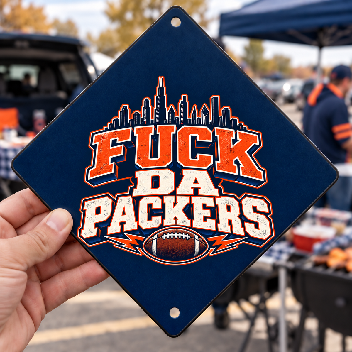 Fuck Da Packers Chicago Rivalry Diamond Sign