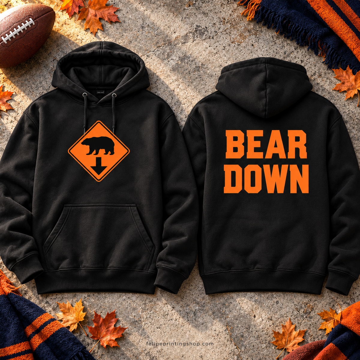 Sudadera con capucha gráfica Bear Down