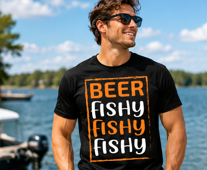 🍺 "Beer Fishy Fishy" Graphic Tee – Fun and Bold Casual Shirt