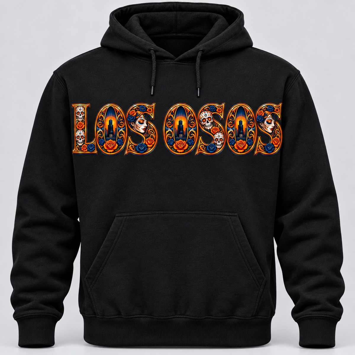 Los Osos Día de los Muertos Chicago Graphic Hoodie