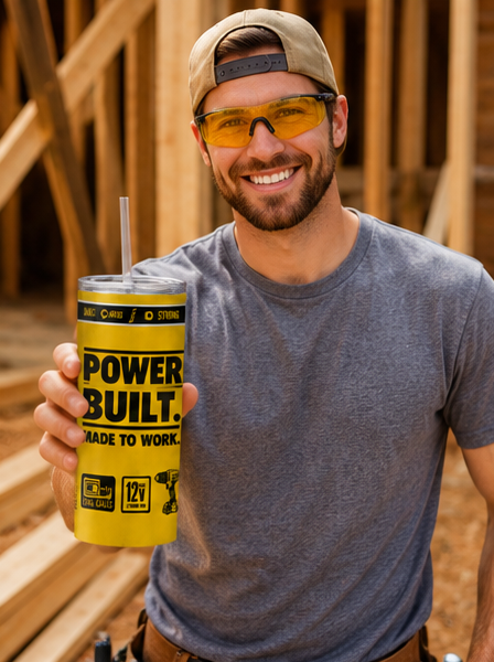 Power Built 20oz Skinny Tumbler