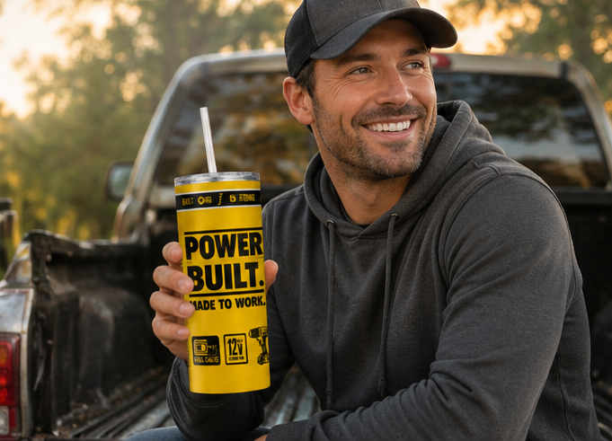 Power Built 20oz Skinny Tumbler