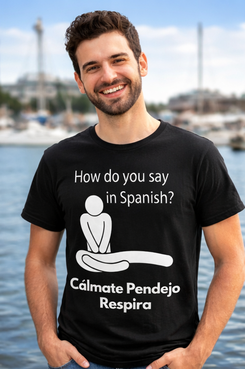 "Cálmate Pendejo Respira" T-Shirt