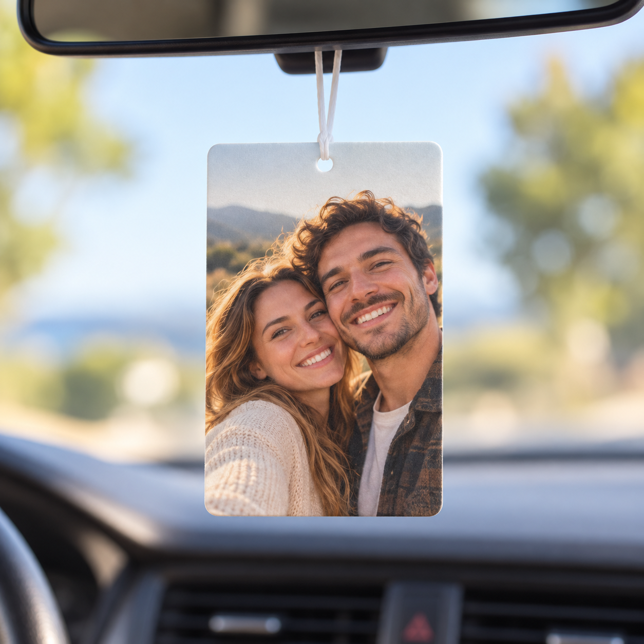 Custom Photo Car Air Freshener – Double-Sided Personalized Design