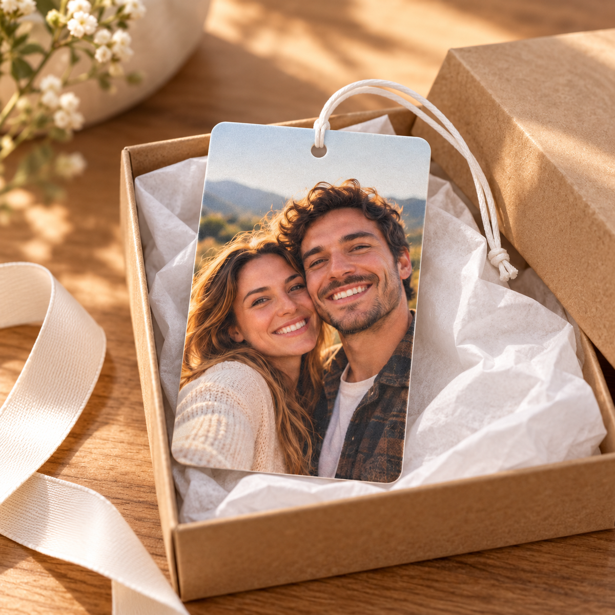 Custom Photo Car Air Freshener – Double-Sided Personalized Design