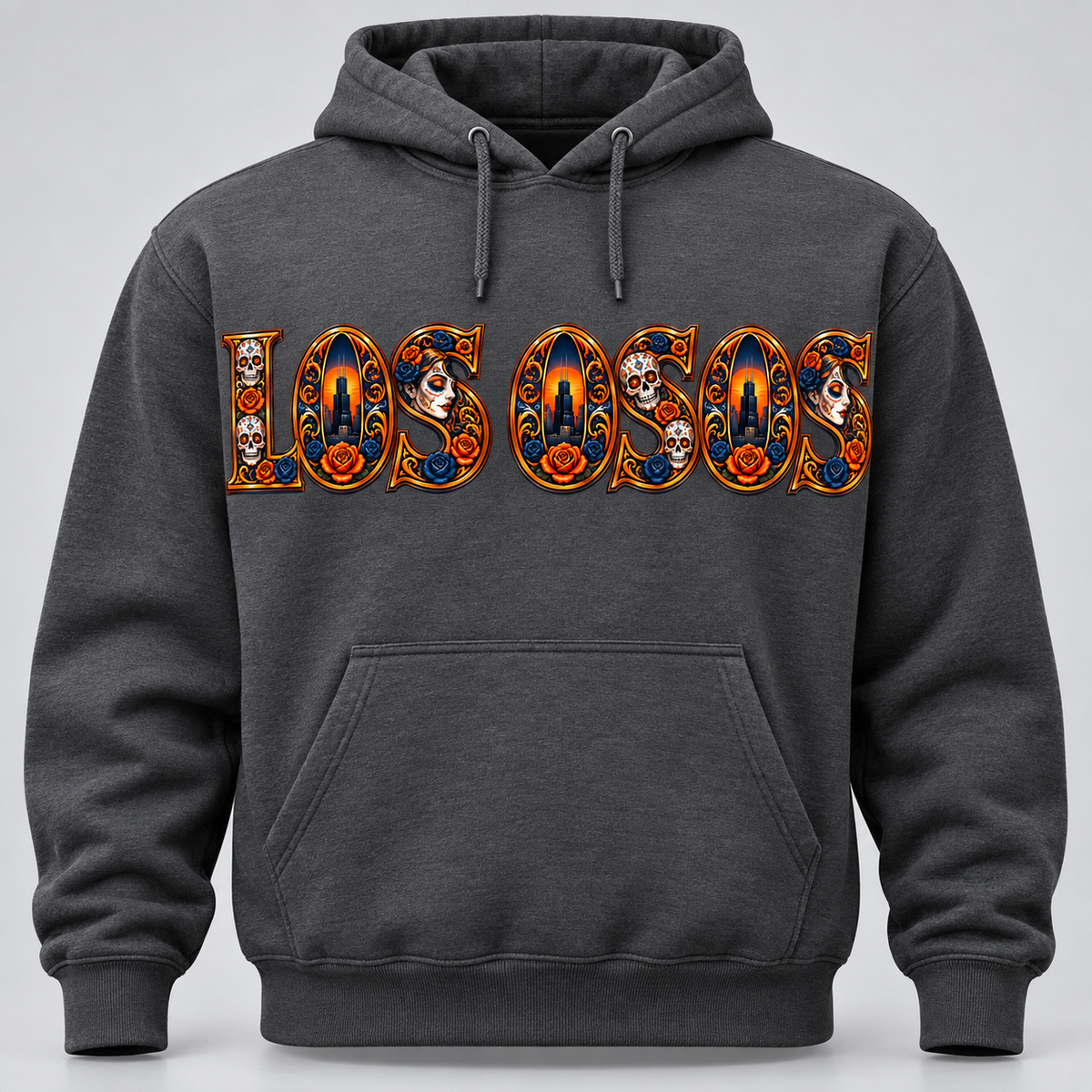 Los Osos Día de los Muertos Chicago Graphic Hoodie