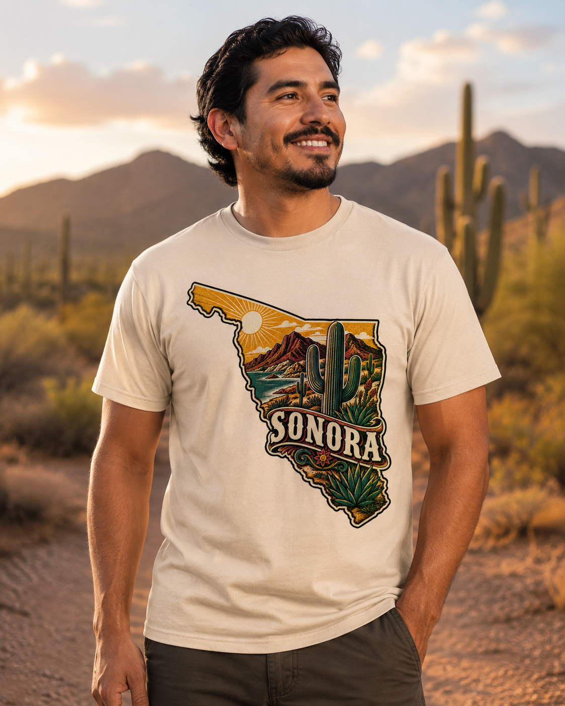 Sonora Desert State Pride T-Shirt – Vintage Mexico Graphic Tee