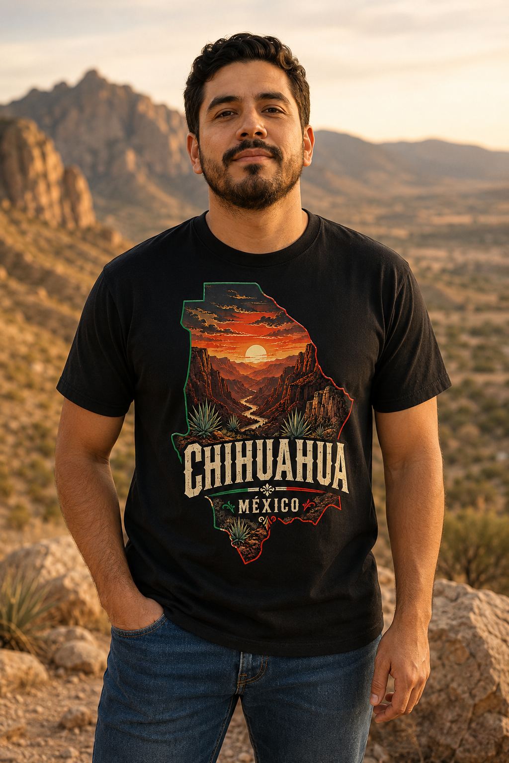 Chihuahua México Copper Canyon State Pride T-Shirt