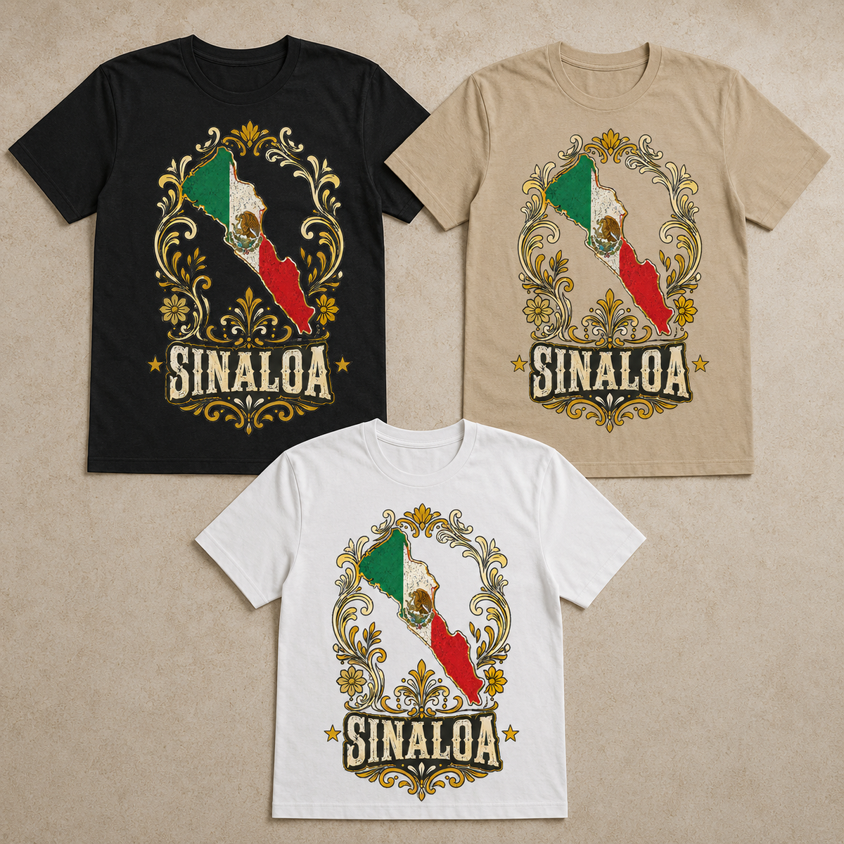 Sinaloa Mexico Eagle Heritage Graphic T-Shirt