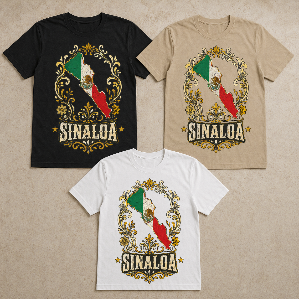 Sinaloa Mexico Eagle Heritage Graphic T-Shirt