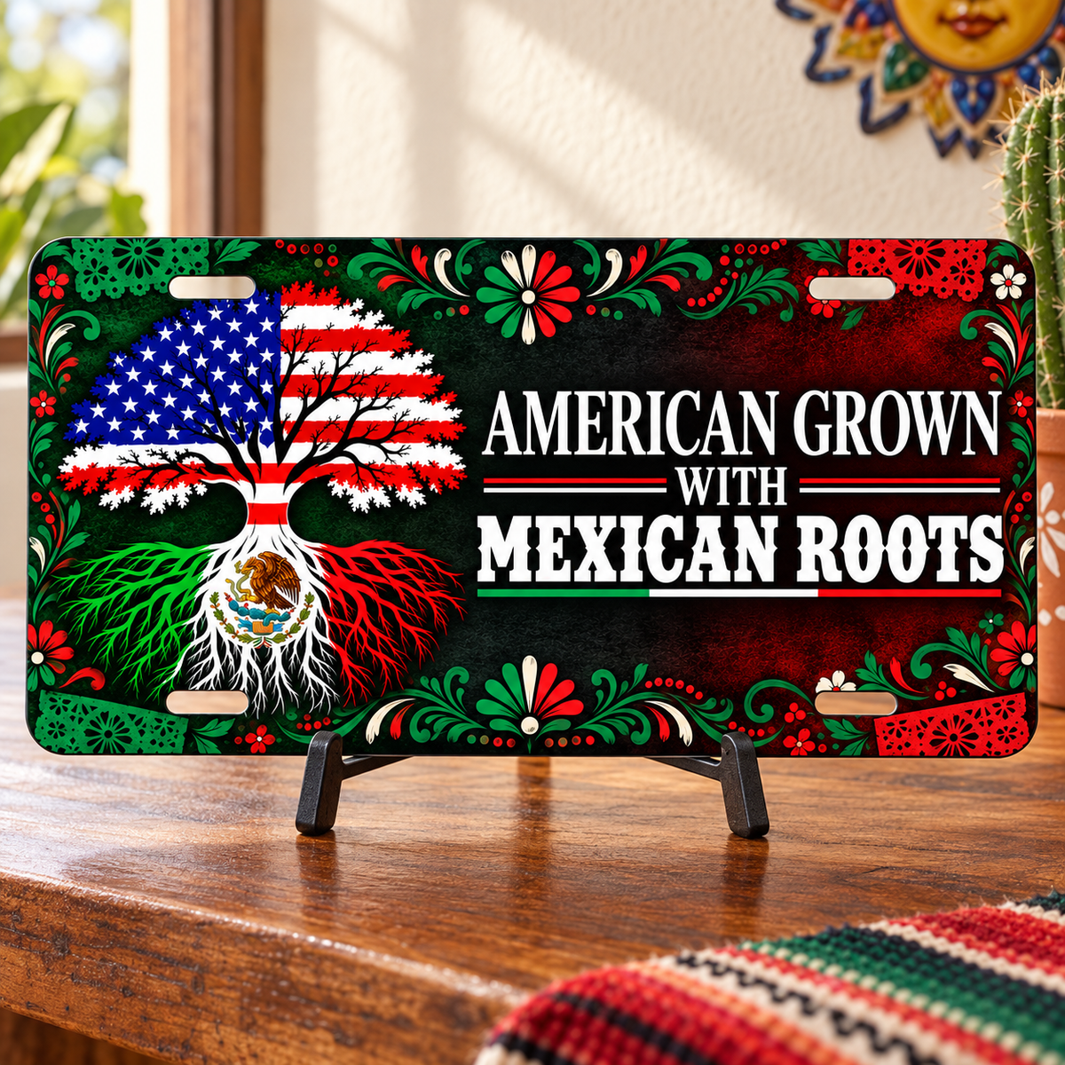 American Grown With Mexican Roots – Decorative License Plate