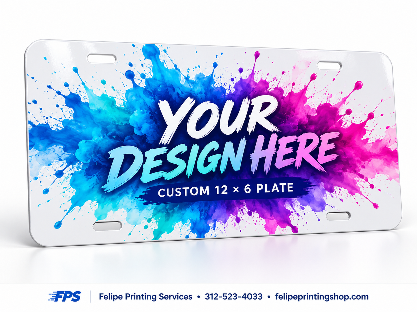 Create Your Own Custom License Plate – Personalized 12" × 6" Aluminum Plate