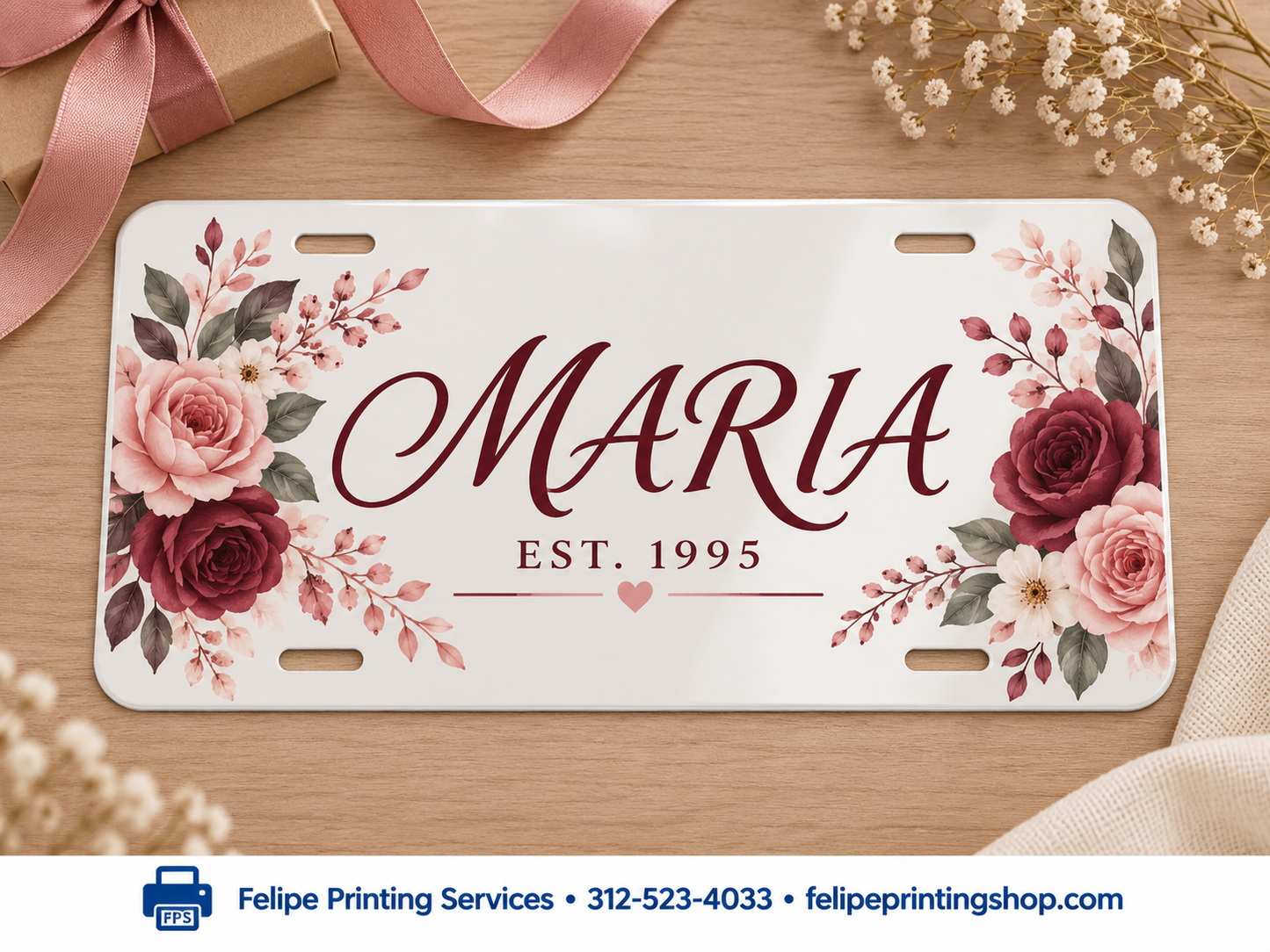 Create Your Own Custom License Plate – Personalized 12" × 6" Aluminum Plate