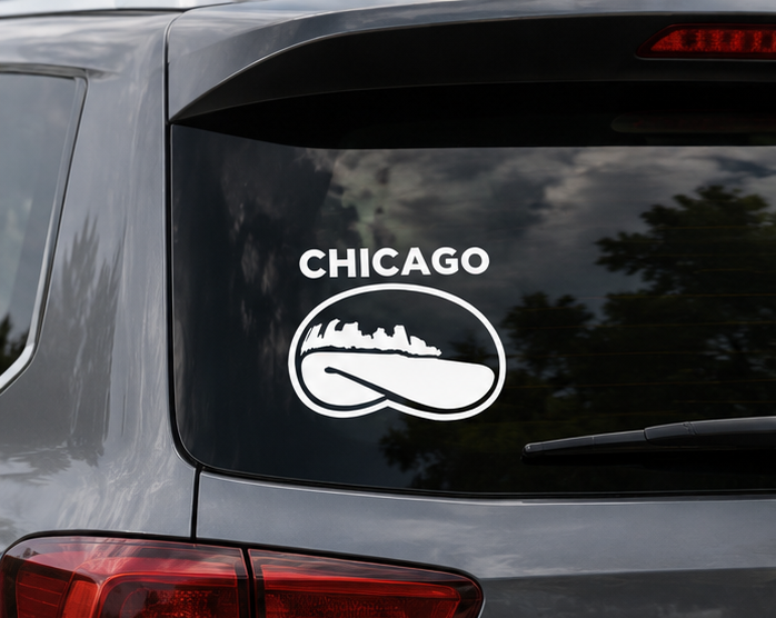 Chicago Bean Skyline Car Decal