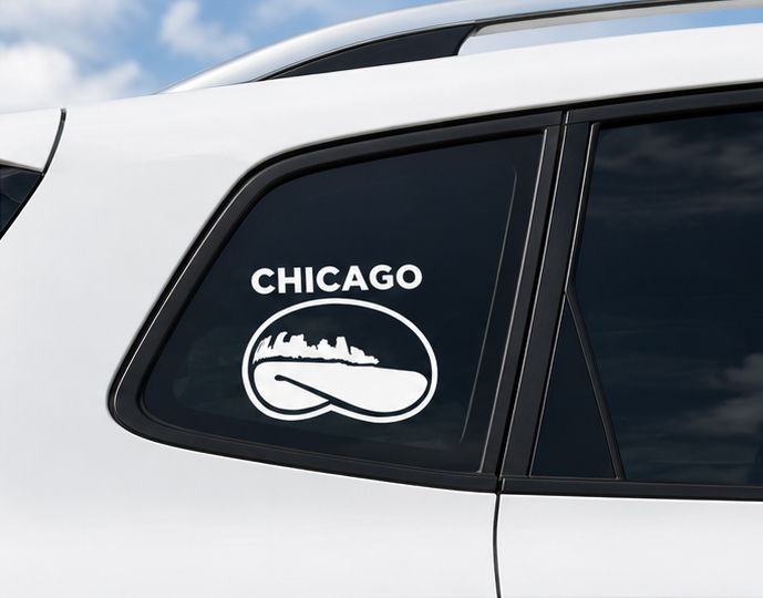 Chicago Bean Skyline Car Decal