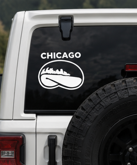 Chicago Bean Skyline Car Decal