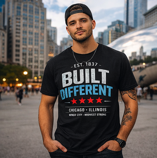 Built Different Chicago T-Shirt