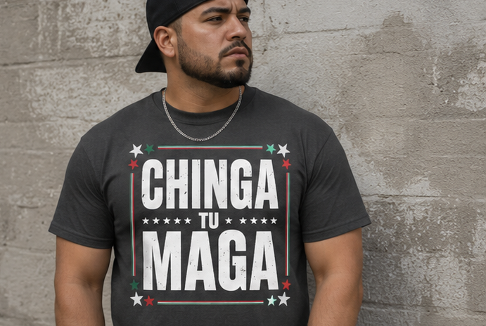 Chinga Tu MAGA | Distressed Mexican Flag Graphic T-Shirt | Unisex Political Statement Tee