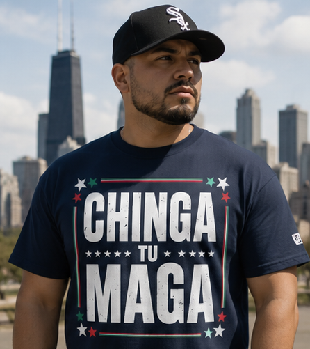 Chinga Tu MAGA | Distressed Mexican Flag Graphic T-Shirt | Unisex Political Statement Tee