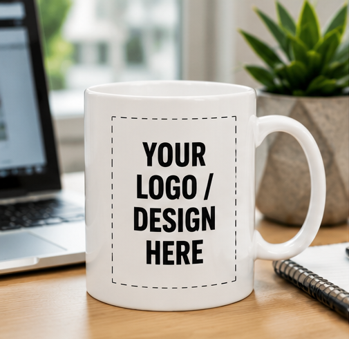 Create Your Own Custom Mug | Add Your Logo, Photo, or Design | Personalized Ceramic Mug