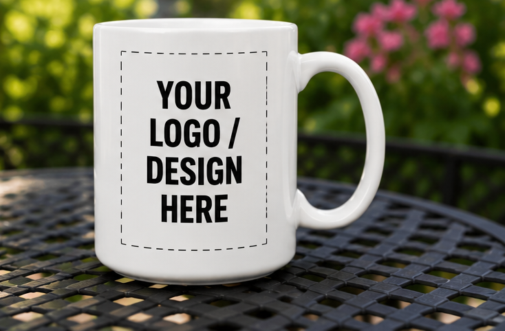 Create Your Own Custom Mug | Add Your Logo, Photo, or Design | Personalized Ceramic Mug