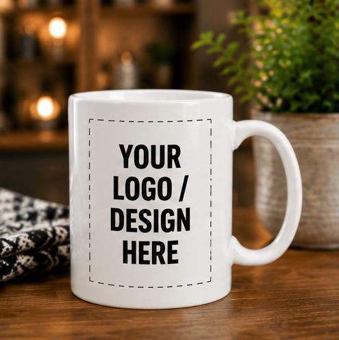 Create Your Own Custom Mug | Add Your Logo, Photo, or Design | Personalized Ceramic Mug